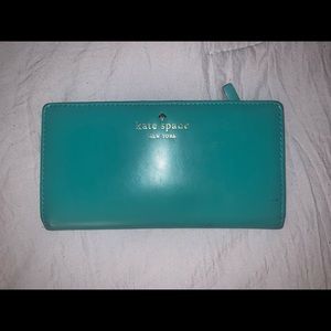 Teal Kate Spade Stacy wallet. Gently used.